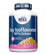 Соеви изофлавони 80% екстракт, не-GMO 100mg / 100 капачки.