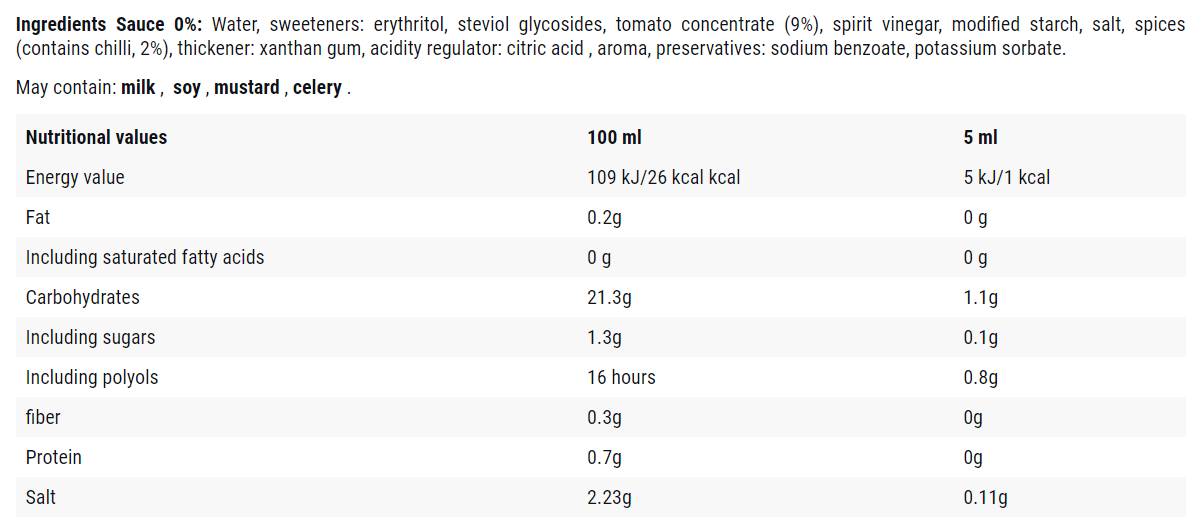 Пикантен кетчуп/0 сос калории - 500 ml
