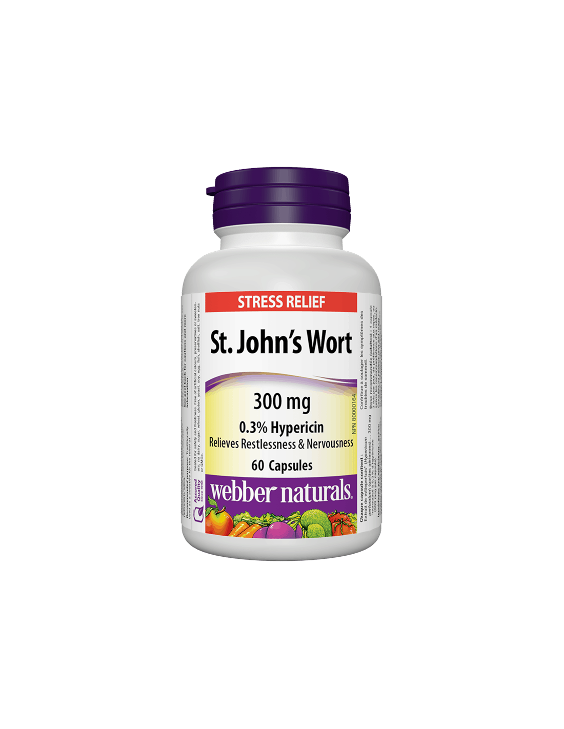 Жълт кантарион, 300 мг, 60 капсули <tc>Webber Naturals</tc>