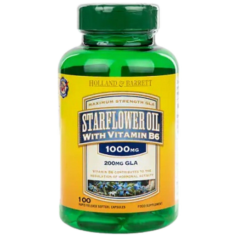 Starflower Oil 1000mg | С витамин В6 - 100 капсули