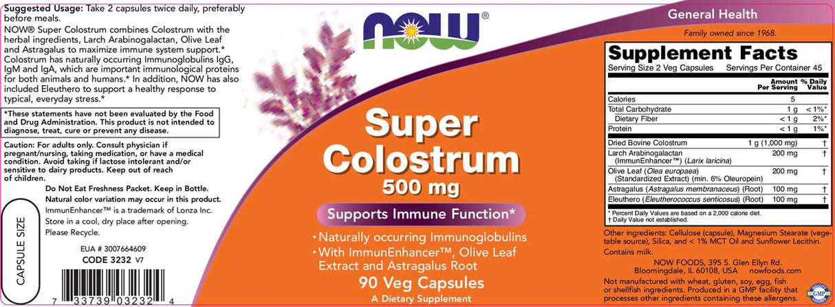 Super Colstrum - 500 mg - 90 капсули