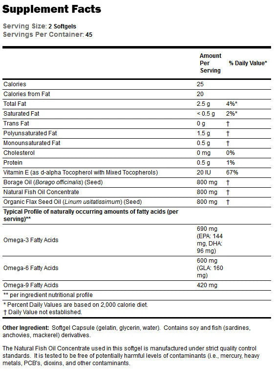 Super Omega 3-6-9 1200 mg-90 гел капсули