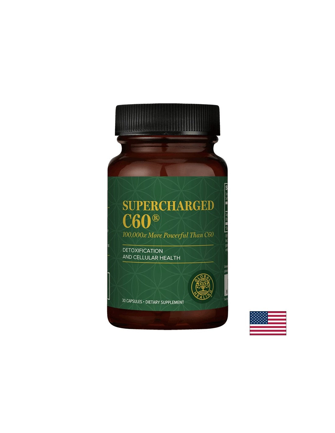 Supercharged C60® - Микроактивиран активен въглерод, 30 капсули глобално изцеление