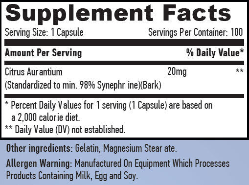 Synephrine 20mg. / 100 капачки.