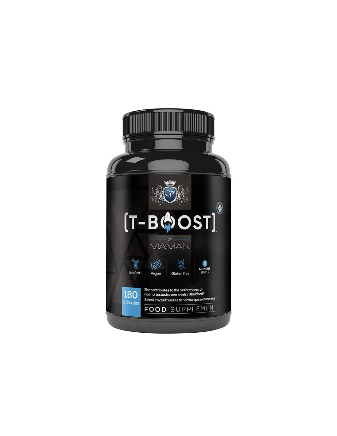 Формула за тестостерон за мъже T-Boost Viamen ™, 180 капсули