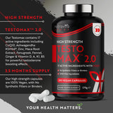 TESTOMAX™ 2.0 /210 капсули, 105 дни/ с Ashwagandha KSM 66®, CoQ10 и корен от мака <tc>Nutravita</tc>