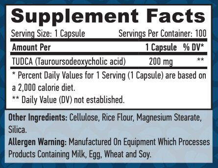 Tudca 200 mg / 100 vcaps