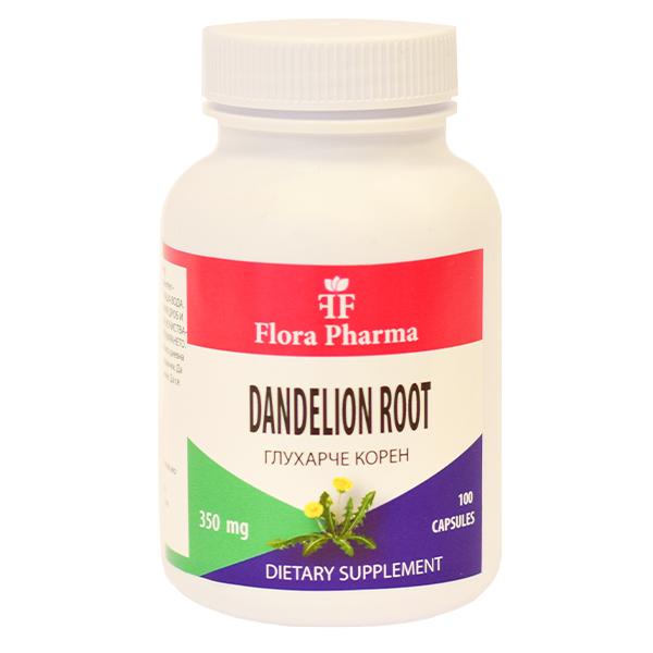 Корен на глухарче / тараксакум / 1050 mg / 100 капсули, 33 дози / флора фарма
