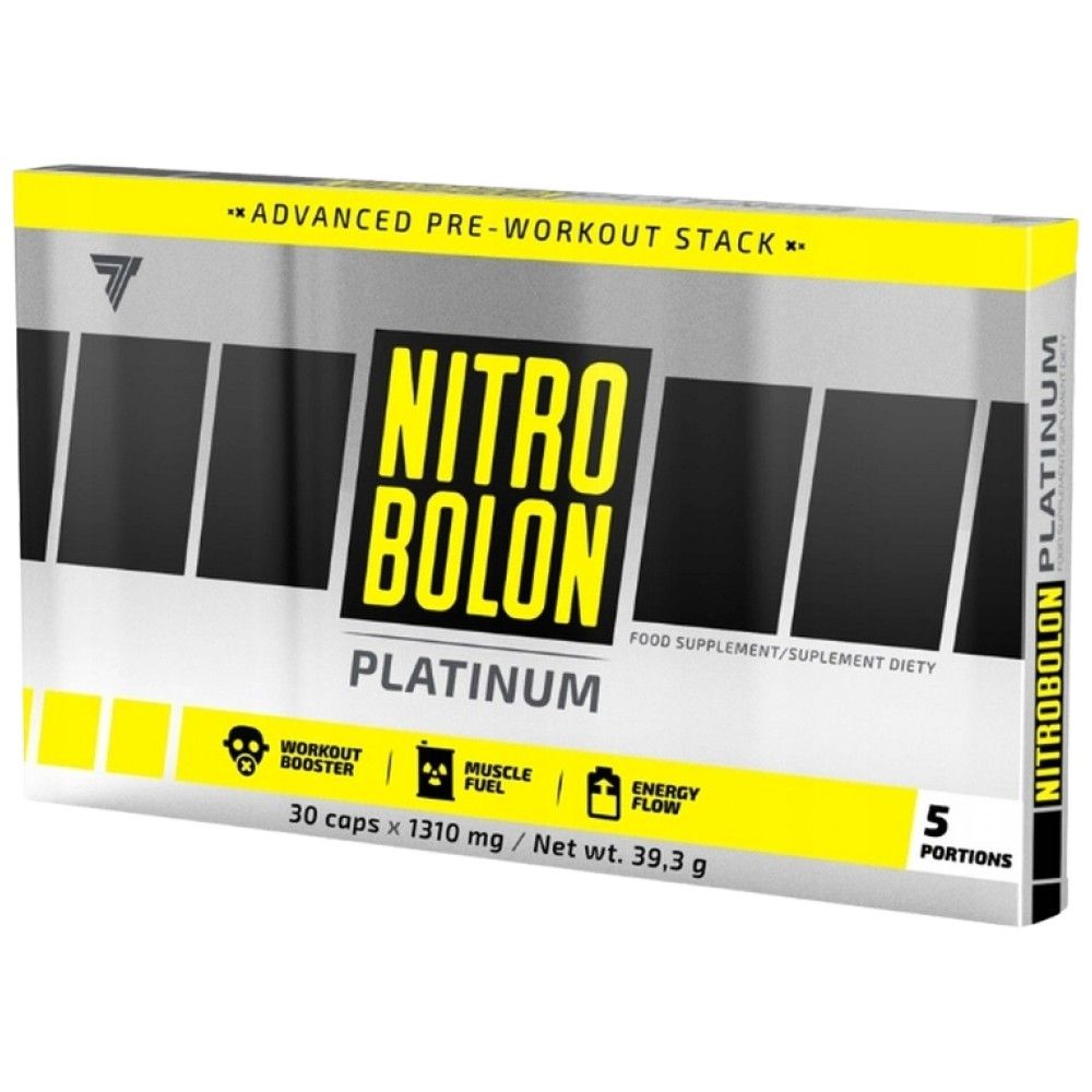 Nitrobolon Platinum Caps | Пълна формула преди тренировка - 30 капсули