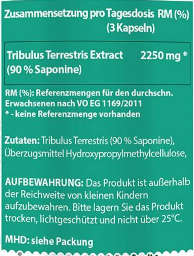 Tribulus terrestris | 90% сапонини - 90 капсули