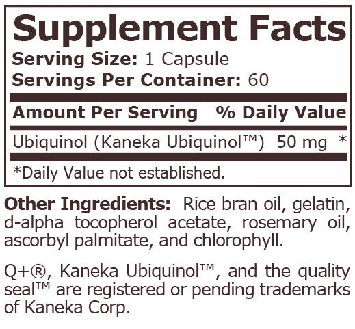 <tc>Pure Nutrition</tc> - UBIQUINOL CoQ10 50 mg - 60 капсули