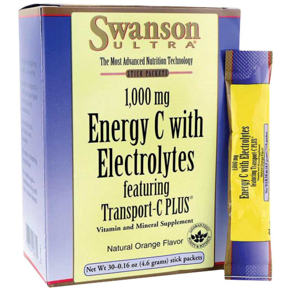 Ултра 1000 mg енергия C с електролити 30 пакета
