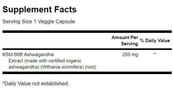 Ultimate Ashwagandha 250 mg / KSM -66 - 60 капсули