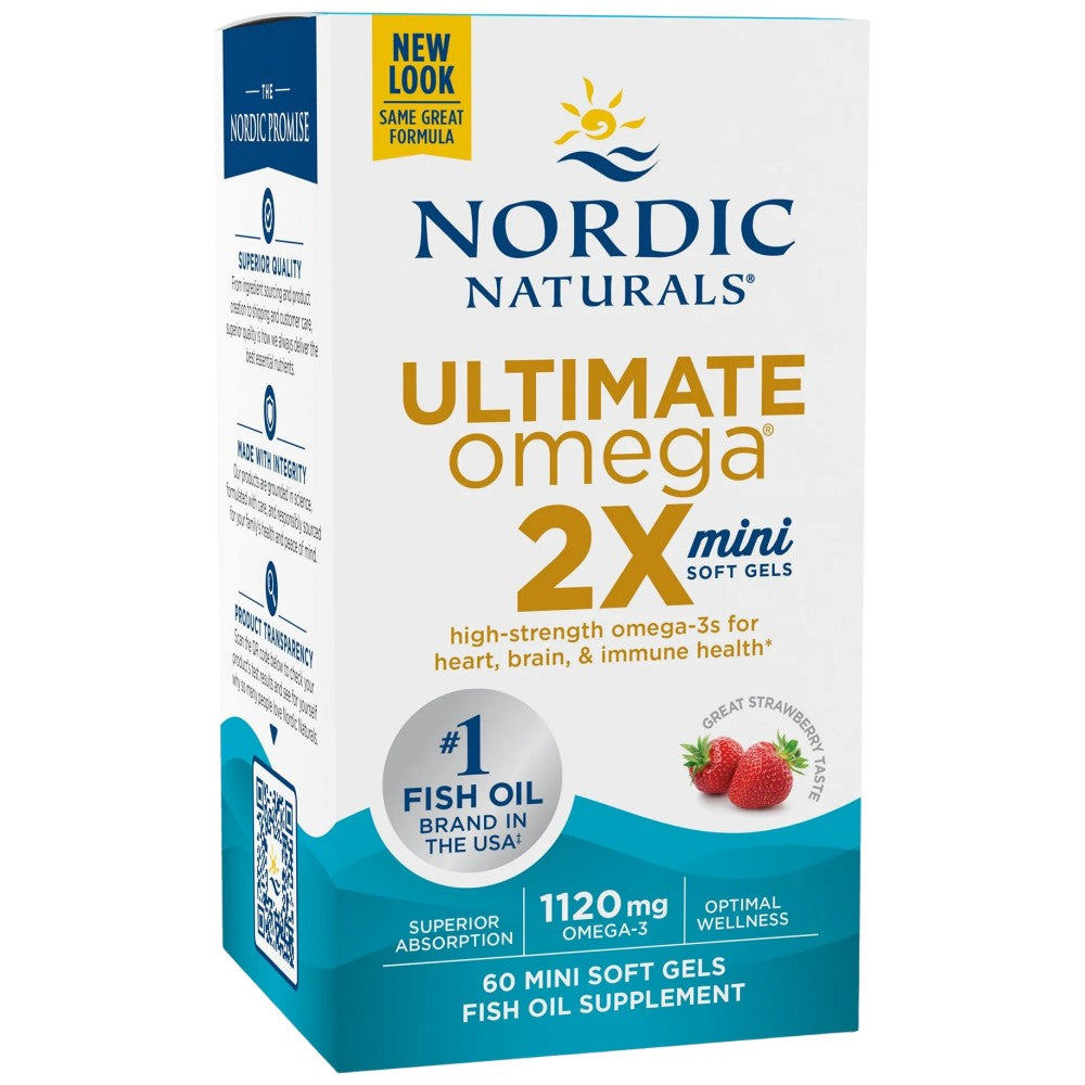 Ultimate Omega 2x Mini 1120mg - 60 дъвчащи гел капсули