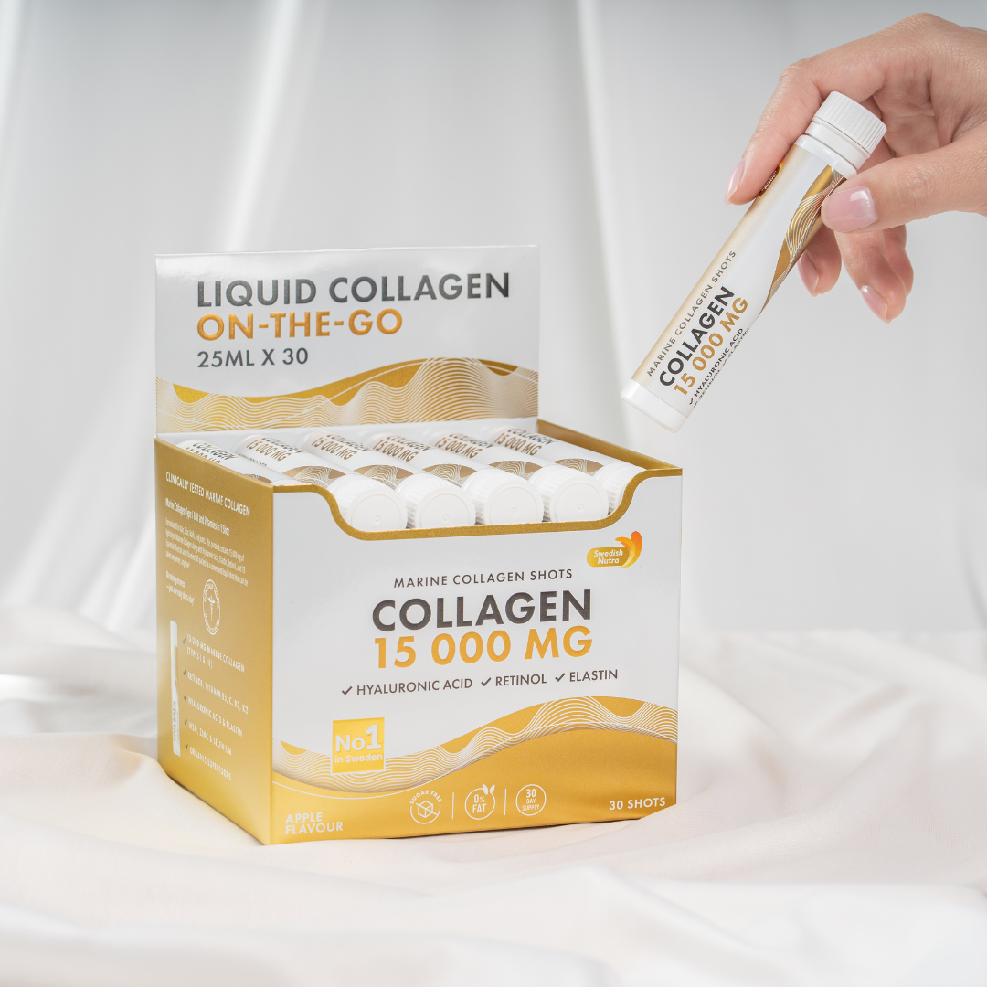 Рибен колаген 15 000 mg с ретинол, еластин и хиалуронова киселина - 30 х 25 ml