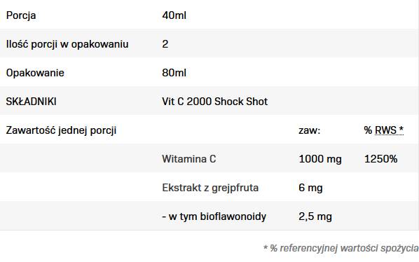 Вит C 2000 шок - 80 ml