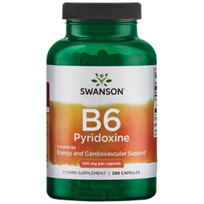 Vitamin B6 100 mg / Pyridoxine - 250 capsules - Nutra Best Europe