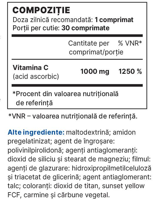 Витамин С 1000 mg - 30 таблетки