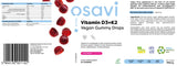 Витамин D3 400 IU + K2 75 MCG | Вегански капки за дъвка - 60 бонбони