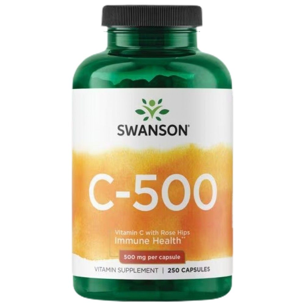 Витамин С с розови бедра 500 mg - 250 капсули