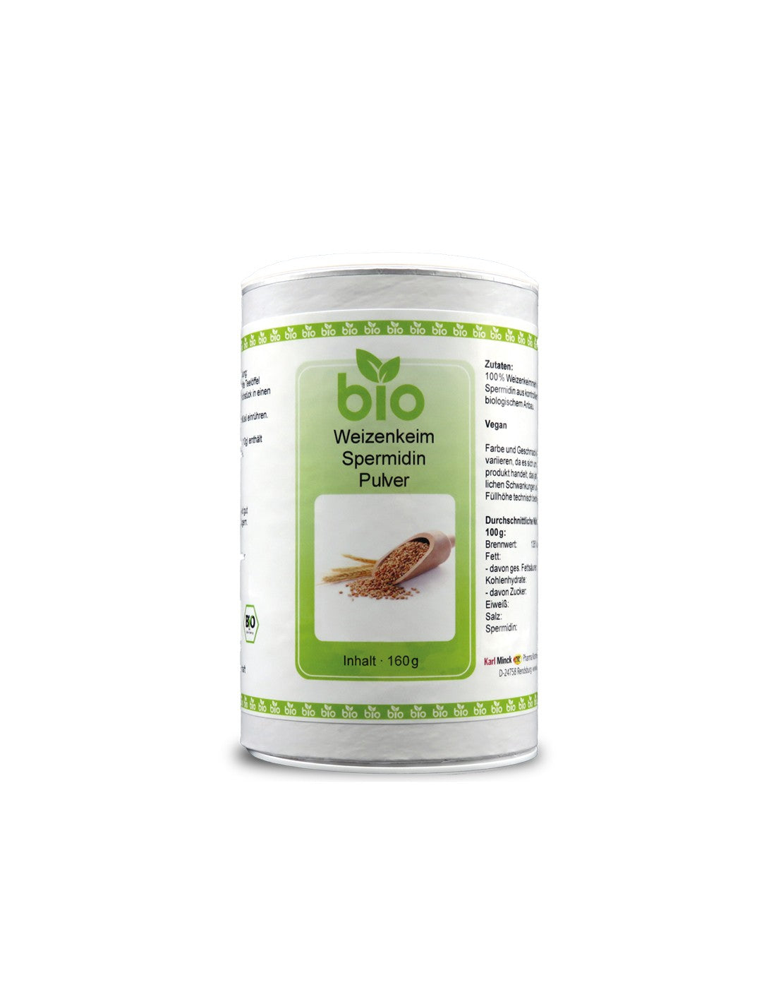Weizenkeim Spermidin Pulver - Спермидин на прах от пшеничен зародиш, 160 g <tc>Karl Minck</tc>