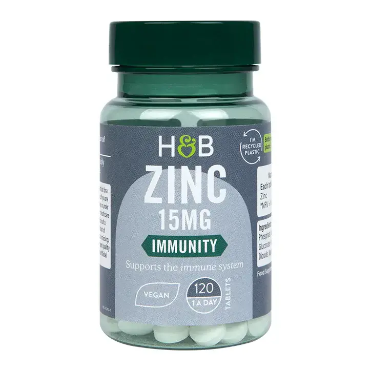 Цинк (цинк) 15mg 120 вегански таблетки Holland & Barrett