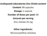 Цинков хелат 25 mg - 90 капсули