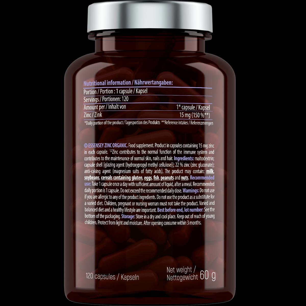 Цинков органичен 15 mg - 90 капсули