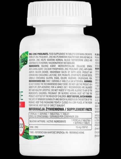 Цинк пиколиниране 15 mg / ограничено издание 200 таблетки