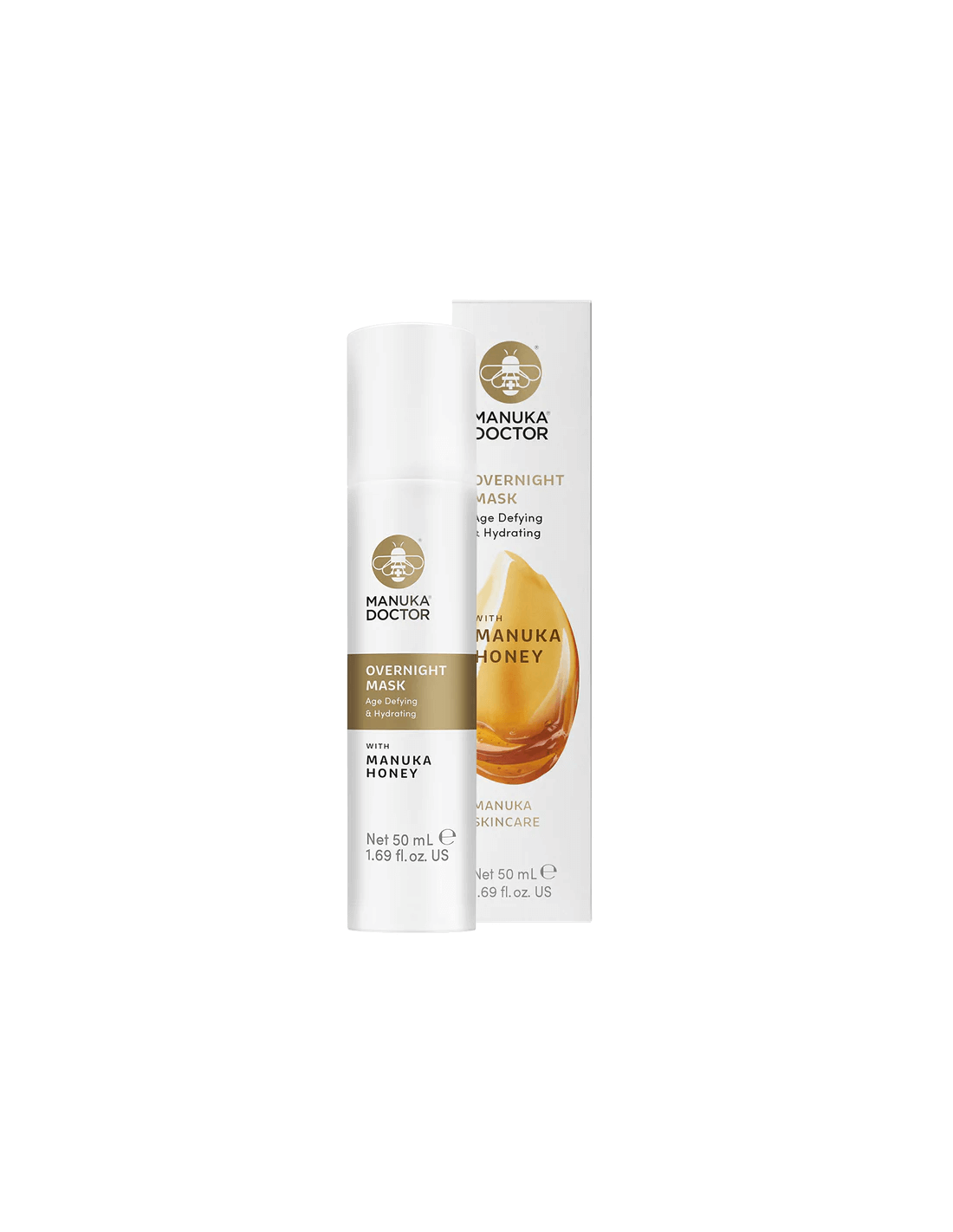 Нощна маска за лице против стареене с мед Manuka, 50 ml