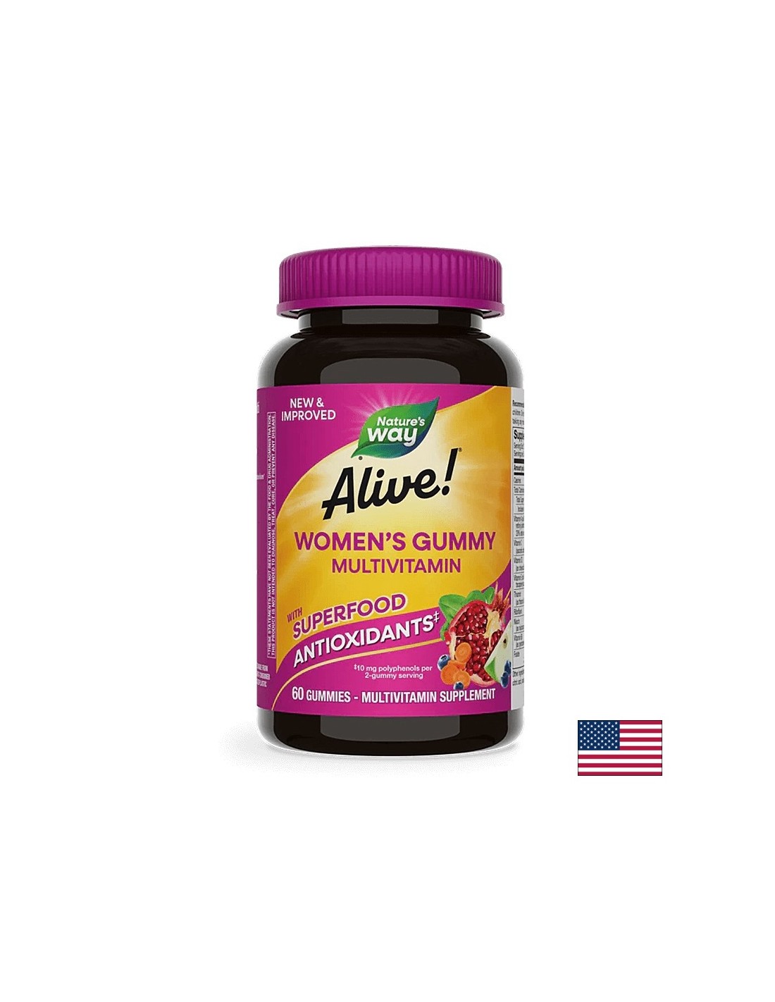 <tc>Alive</tc>! Дамски гумени мултивитамини / <tc>Alive</tc>! Мултивитамини за жени Nature's Way, 60 меки капсули