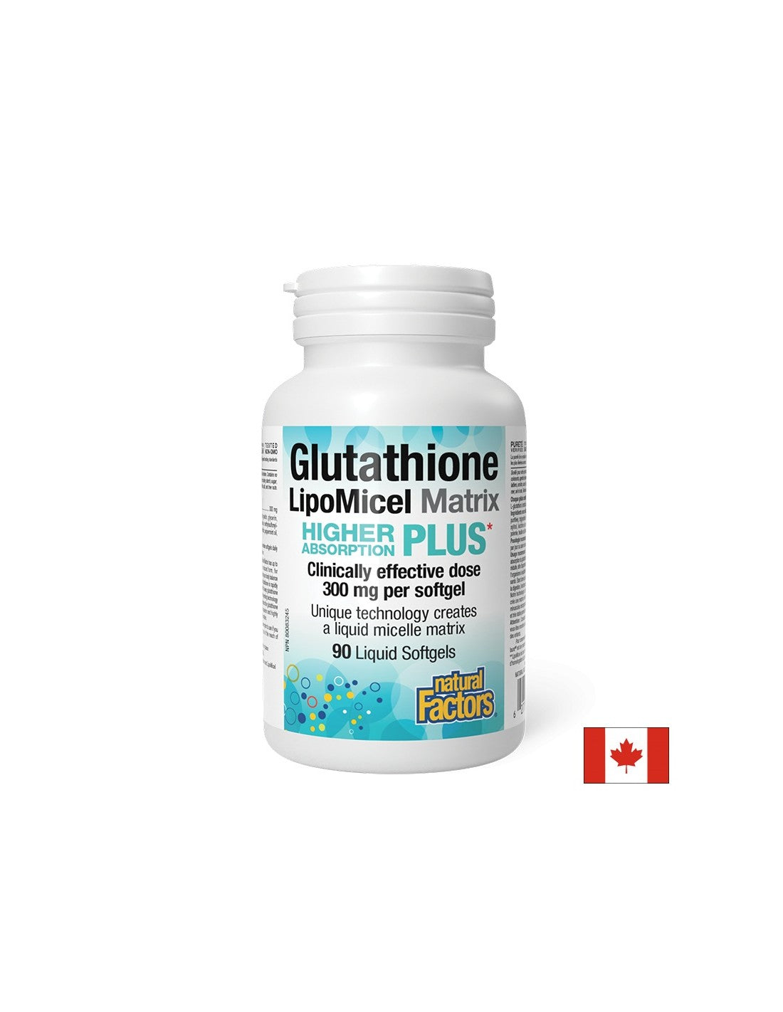 Антиоксидант - Glutathione LipoMicel Matrix, 300 mg x 90 софтгел капсули <tc>Natural Factors</tc>