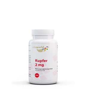 Antioxidant - Copper (copper gluconate), 2 mg x 365 tablets - Nutra Best Europe