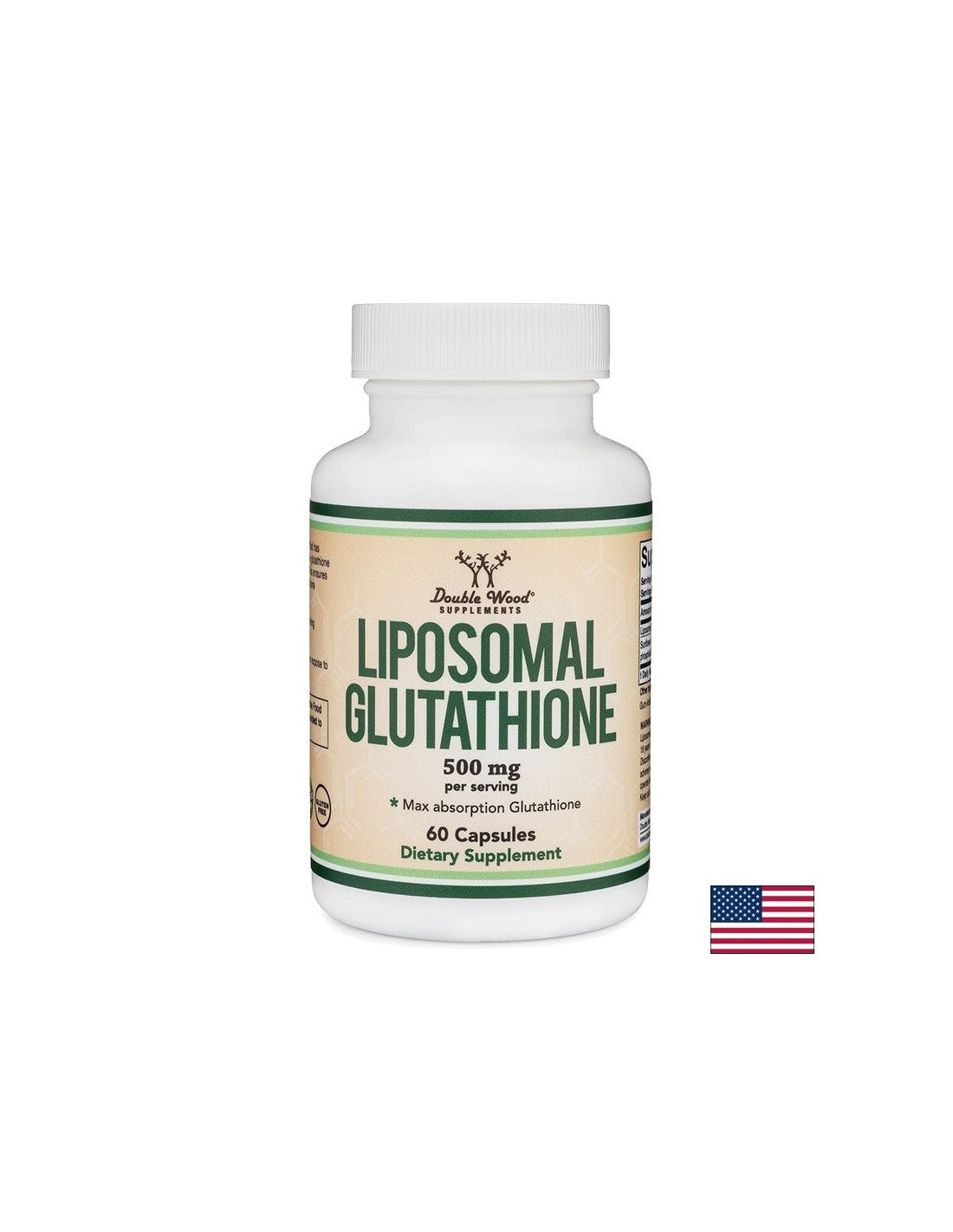Антиоксидант, защита на черния дроб - Liposomal Glutathione, 250 mg x 60 капсули <tc>Double Wood</tc>
