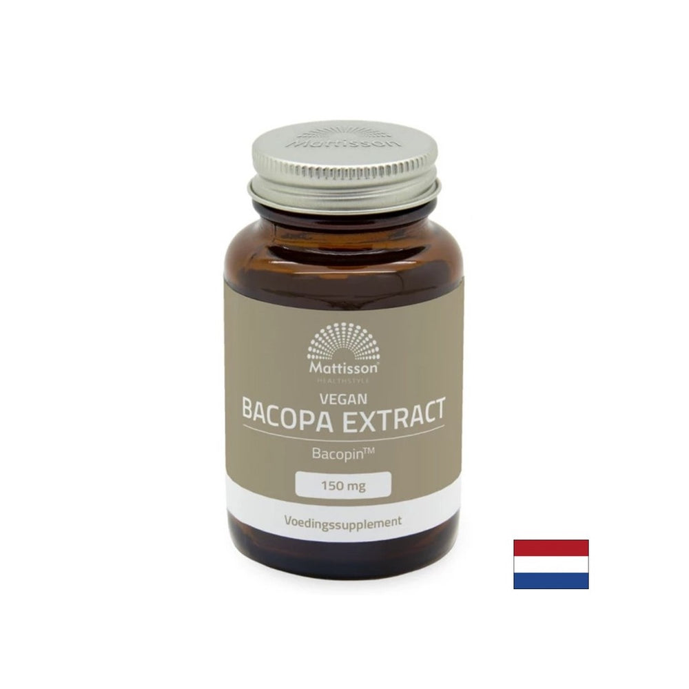 Bacopa Monnieri + цинк, витамин В12 и черен пипер Bacopin ™ - концентрация, памет и психическа яснота, 60 капсули