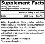 Най -добър биотин 5000 MCG - 120 капсули