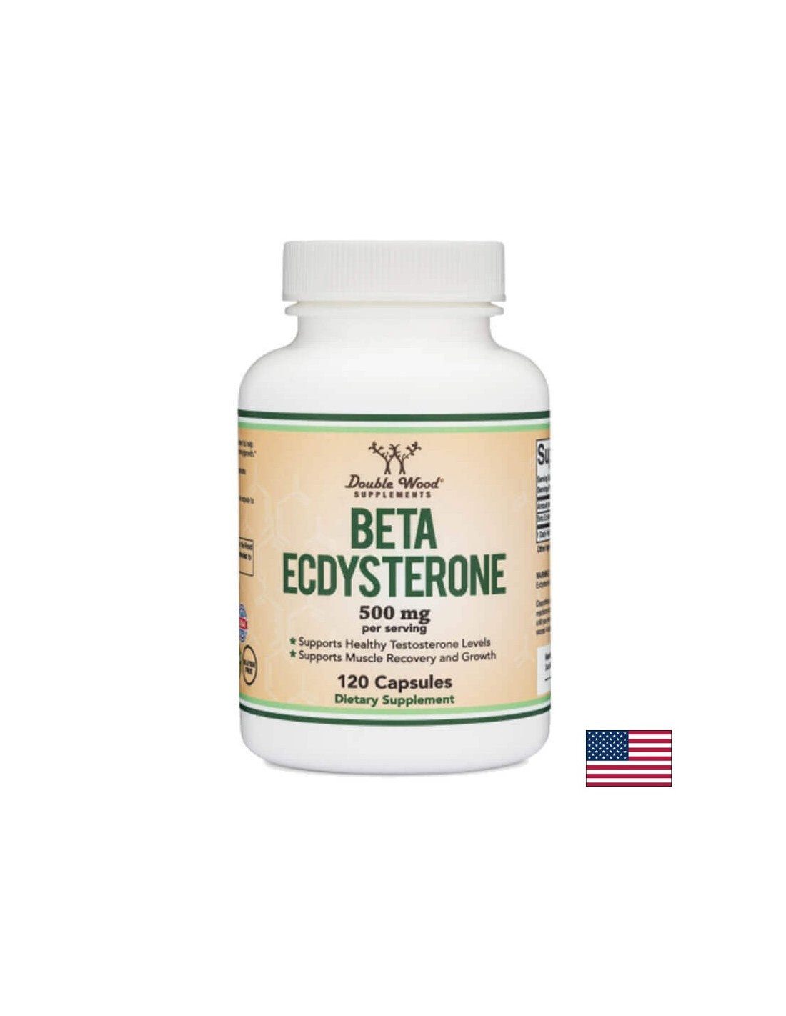Бета екдистерон/ Beta ecdysterone, 500 mg, 120 капсули <tc>Double Wood</tc>