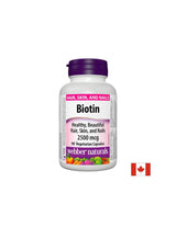 Биотин / Biotin, 2500 µg, 90 капсули <tc>Webber Naturals</tc>