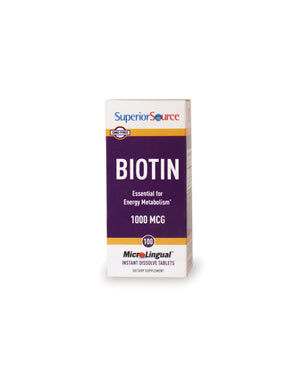 Biotin - Hair and Skin, 1000 mg x 100 sublingual tablets Superior Source - Nutra Best Europe