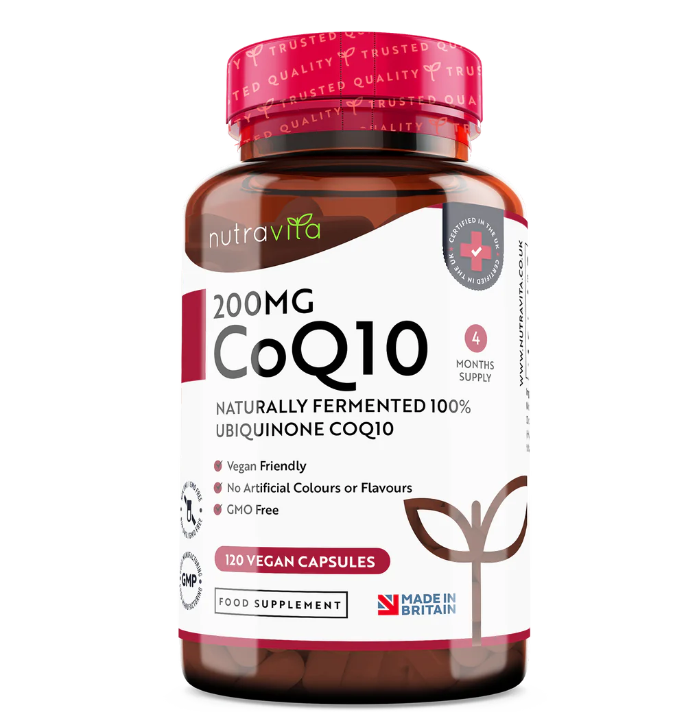 CoQ10 200 мг (Убихинон) /120 капсули, 120 дни/ <tc>Nutravita</tc>