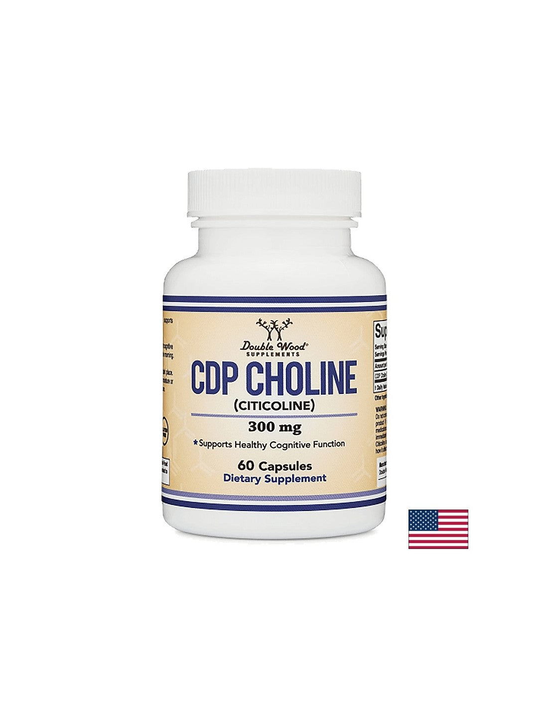 CDP Холин (Citicoline), 300 mg, 60 капсули <tc>Double Wood</tc>