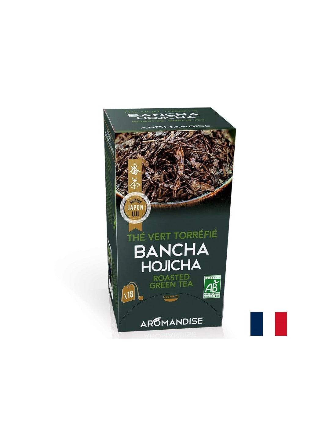 Чай от Bancha Hodhicha (печени листа от зелен чай), 18 торбички за филтри