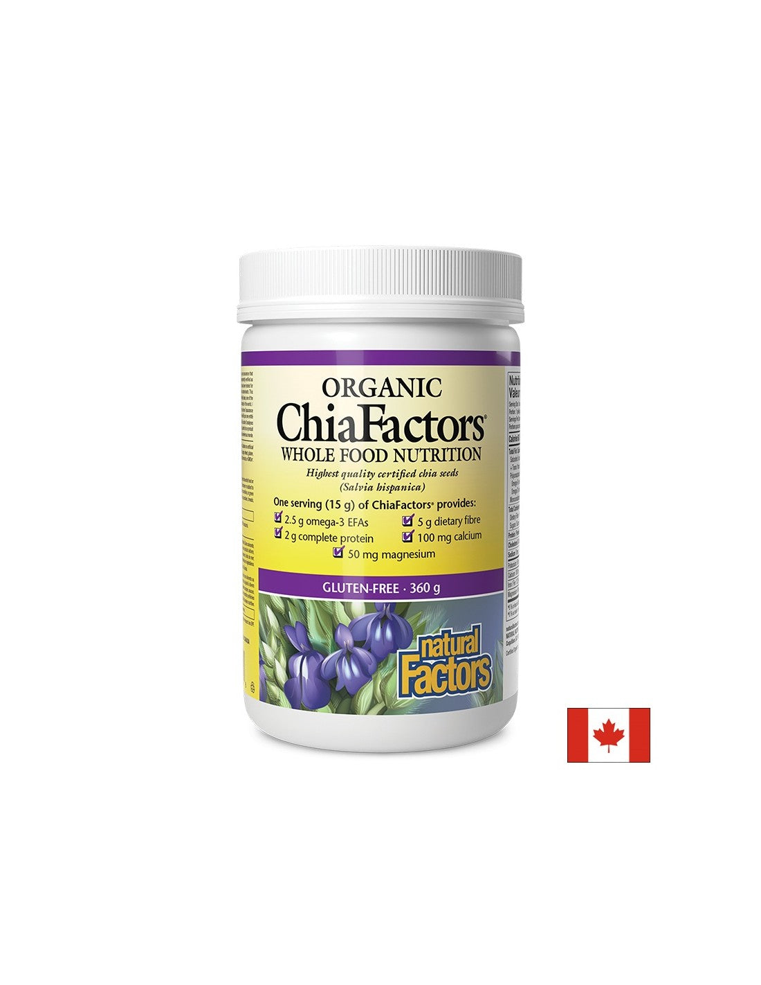Chia Organic Chia Factors®, 360g прах