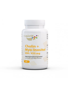 Cholin + Myo-inositol / Cholin + Myo-inositol 450 mg, 60 capsules - Nutra Best Europe