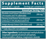 Източен адаптоген | Rhodiola + женшен + Shilajit - 60 капсули