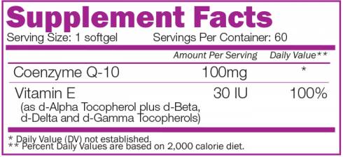 Coenzyme Q10 100 mg 60 гел капсули