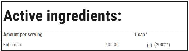 Фолиева киселина 400 mcg - 90 капсули