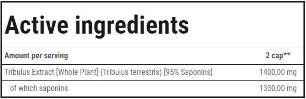 Tribulon Black - Tribulus terrestris 95% | Крайна мъжка формула - 120 капсули