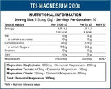 Три-магнезиев прах | Бисглицинат, таурат и цитрат - 200 грама