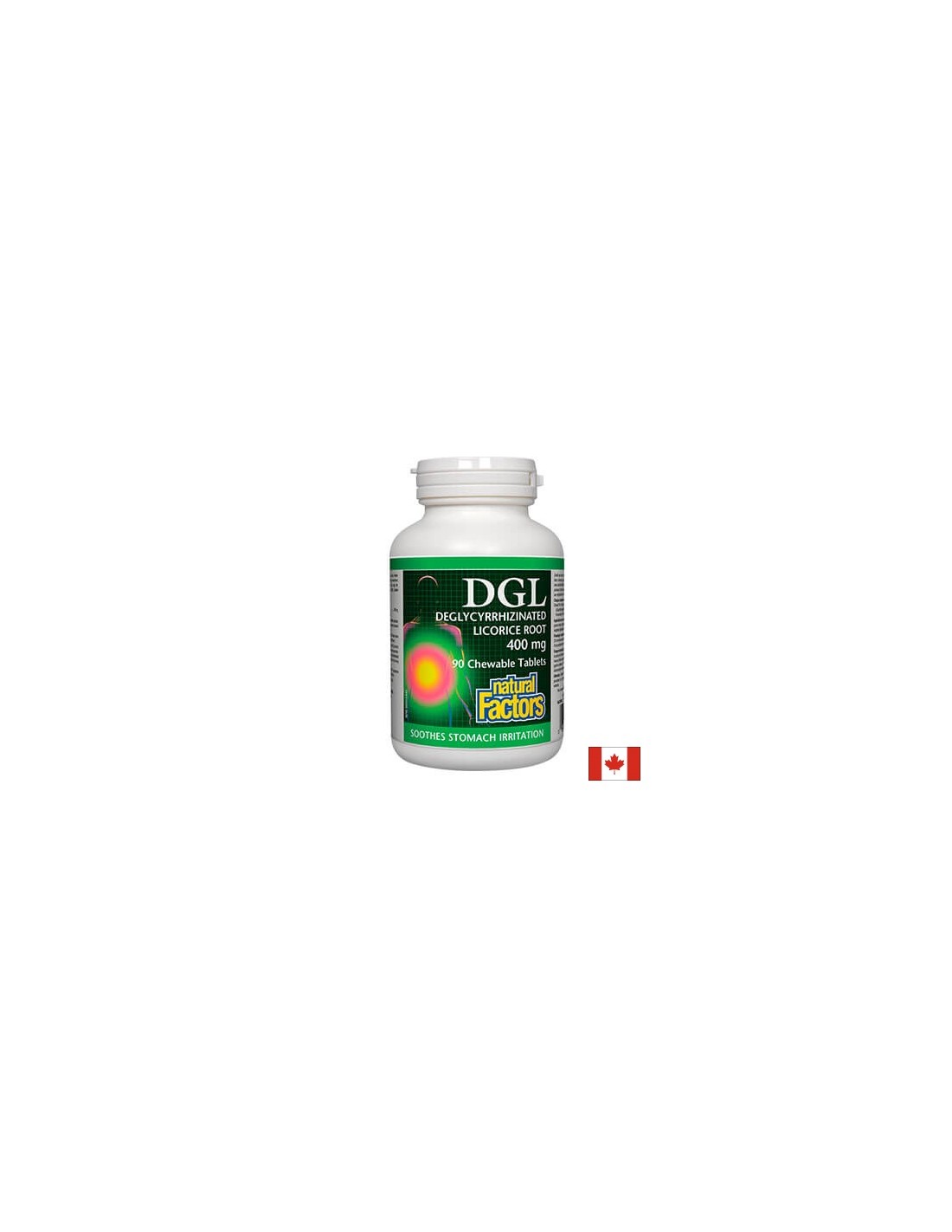 DGL - Деглициризиран корен от женско биле 400 mg x 90 дъвчащи таблетки <tc>Natural Factors</tc>